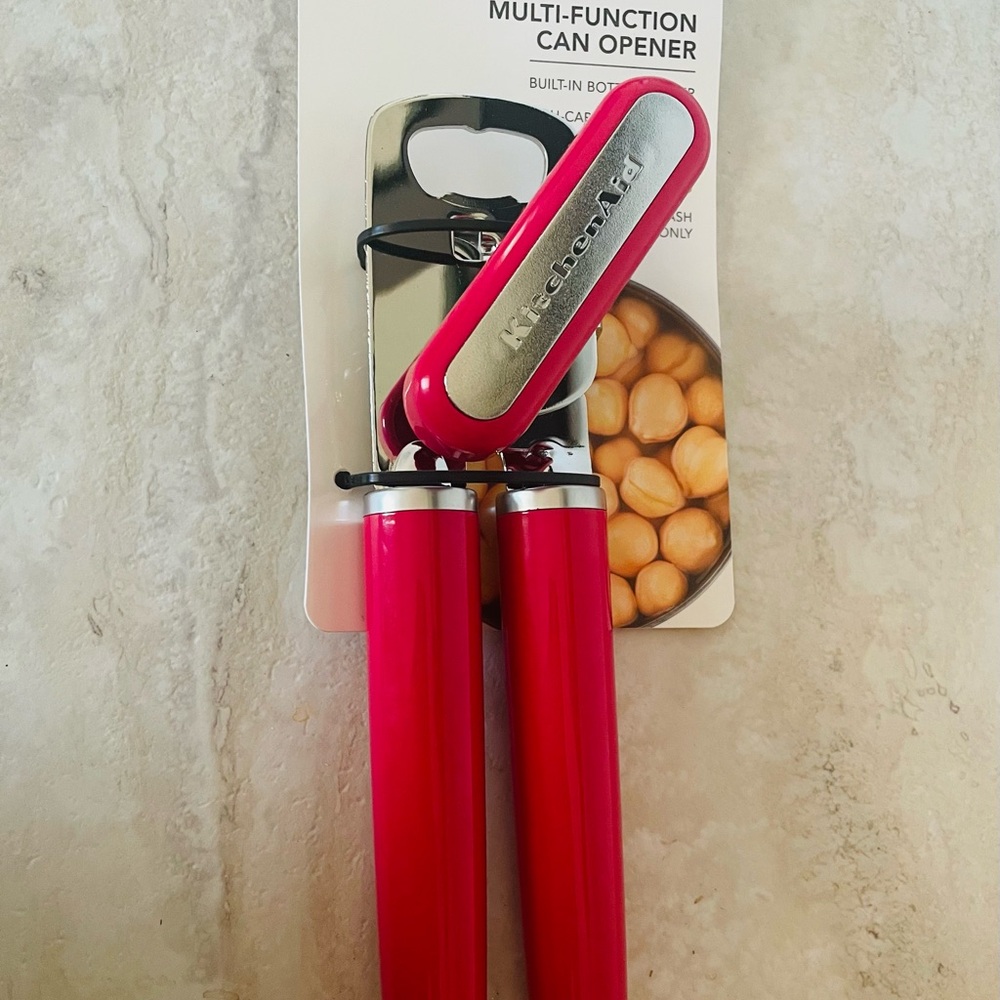 NWT KitchenAid Hibiscus Multi-function Can Opener